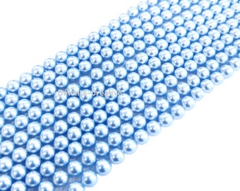 10 Pcs - Perles Crystal Light blue Pearl - 5810 - SWAROVSKI nacrées (6 mm)