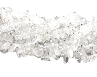 25 Pcs - Pearls Irregular Chips Quartz clear - semi-precious stones 4 to 8 mm