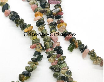 25 Pcs - Multicolor Irregular Raw Tourmaline Chips - 3-5 mm semi-precious stone