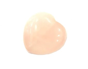 1 Pcs - Perle Cœur Quartz rose  - Pierres semi-précieuses 20 x 20 mm