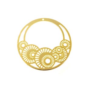 1 szt. - Finezła, filigranowa, rzeźbiona zawieszka 24 wózki 39 x 1 mm (bez niklu)