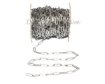 1 meter - Paperclip mesh chain - 316 L stainless steel (4.3 mm) nickel-free