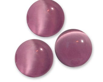 5 Pcs: Pink cat's eye beads - 12mm glass beads