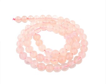 10 Pcs - Beads - semiprecious stones - 6 mm rose Quartz round