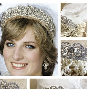 Princess Diana inspired crown royal tiara Spencer tiara style The Crown Tiara READY TO DISPATCH