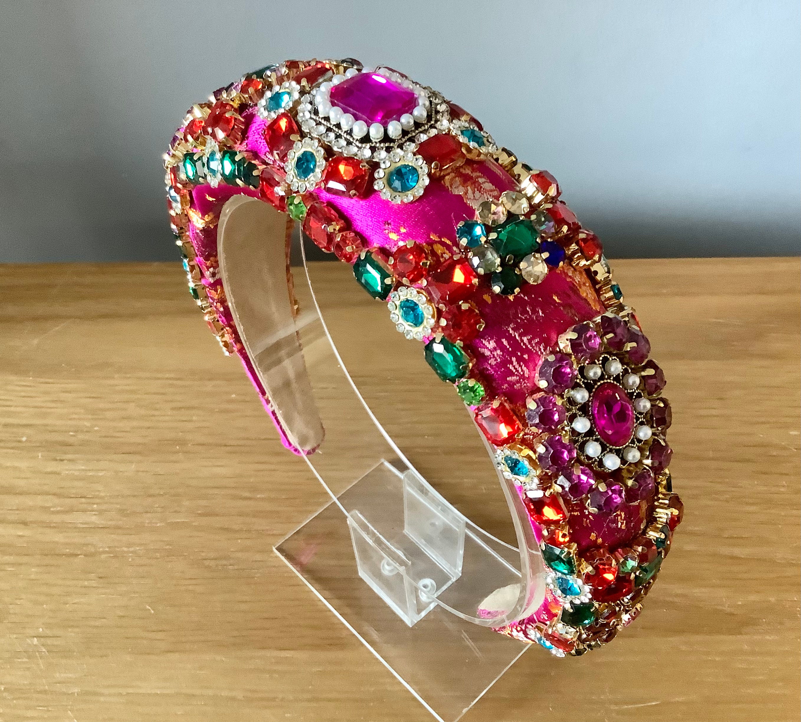 Red Diamond Rich High Fashion Luxury Multifunctional Headband
