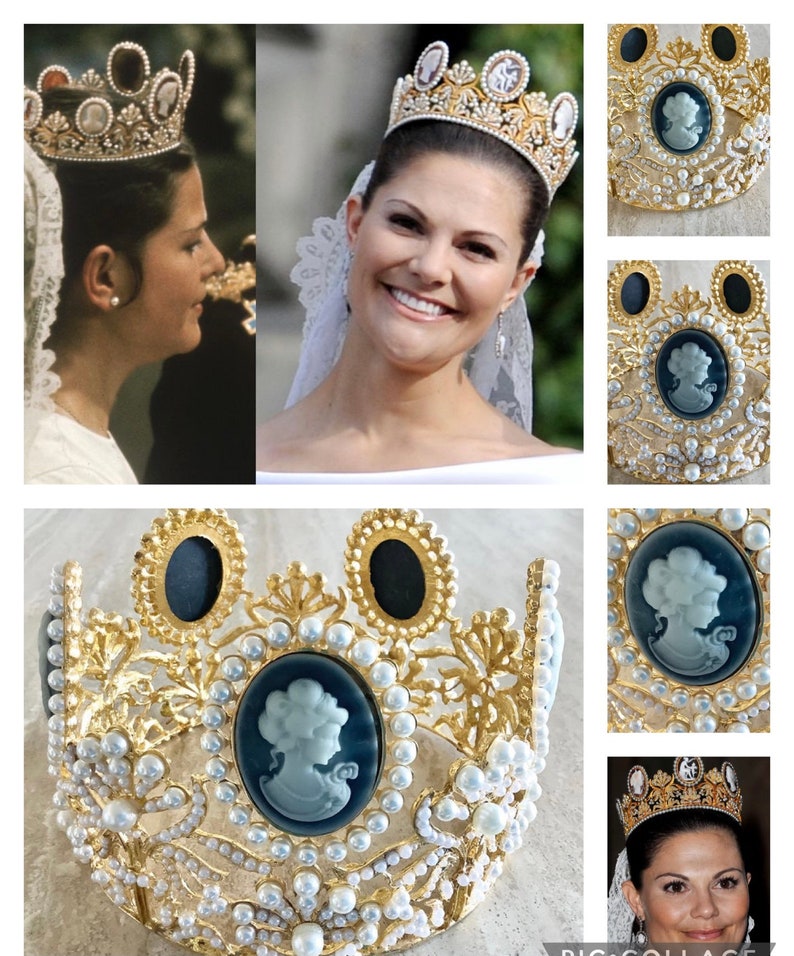 Stunning Cameo Tiara Crown Royal Tiara Crown Sweden Royal Etsy