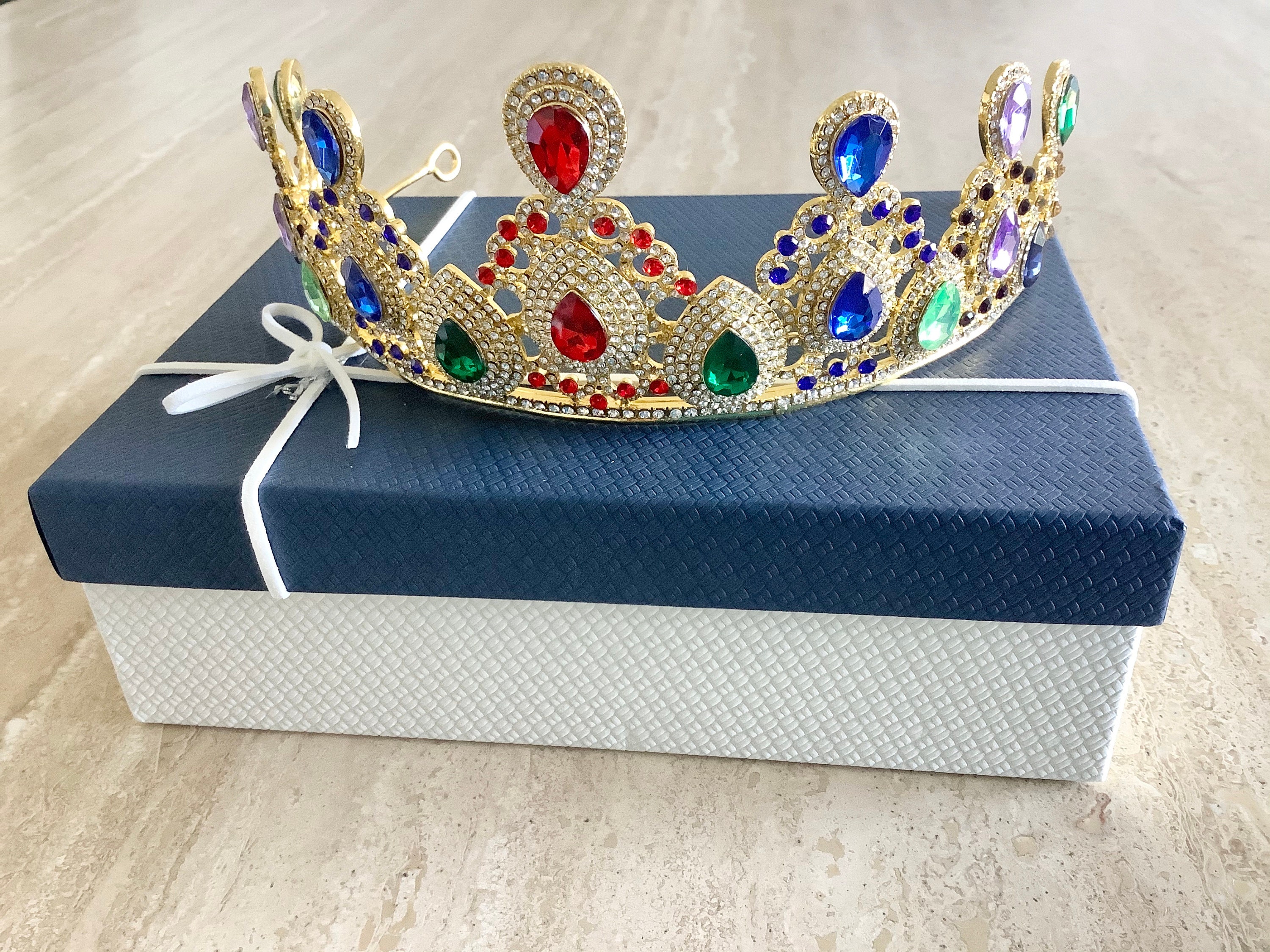 Spectacular Multi coloured colored rainbow Tiara Wedding Etsy