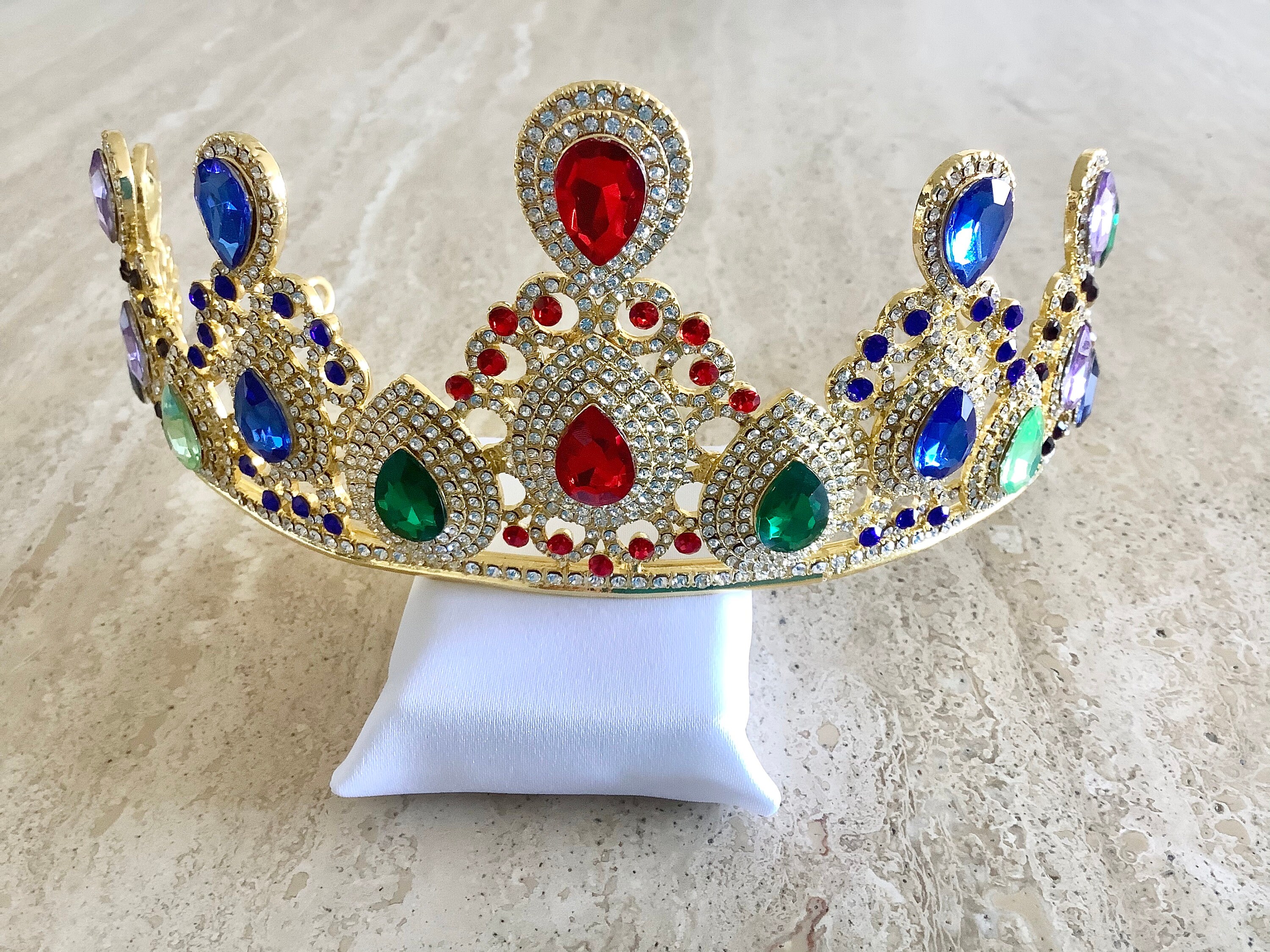 Spectacular Multi coloured colored rainbow Tiara Wedding Etsy