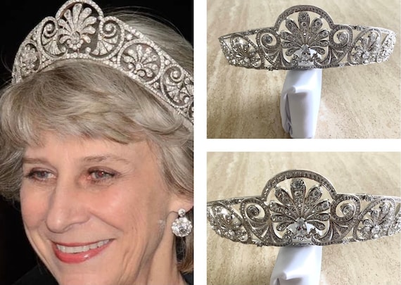 Queen Mary Honey Suckle Princess Alice Duchess of Gloucester Royal Tiara Style Etsy Canada