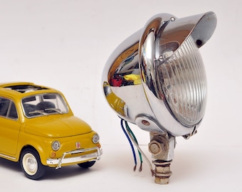 vintage 60's Chrome Spot Light Head Lamp moto voiture phare avant phare avant vespa faro basso
