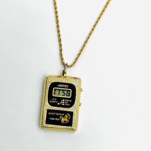 Digital clock necklace cheap