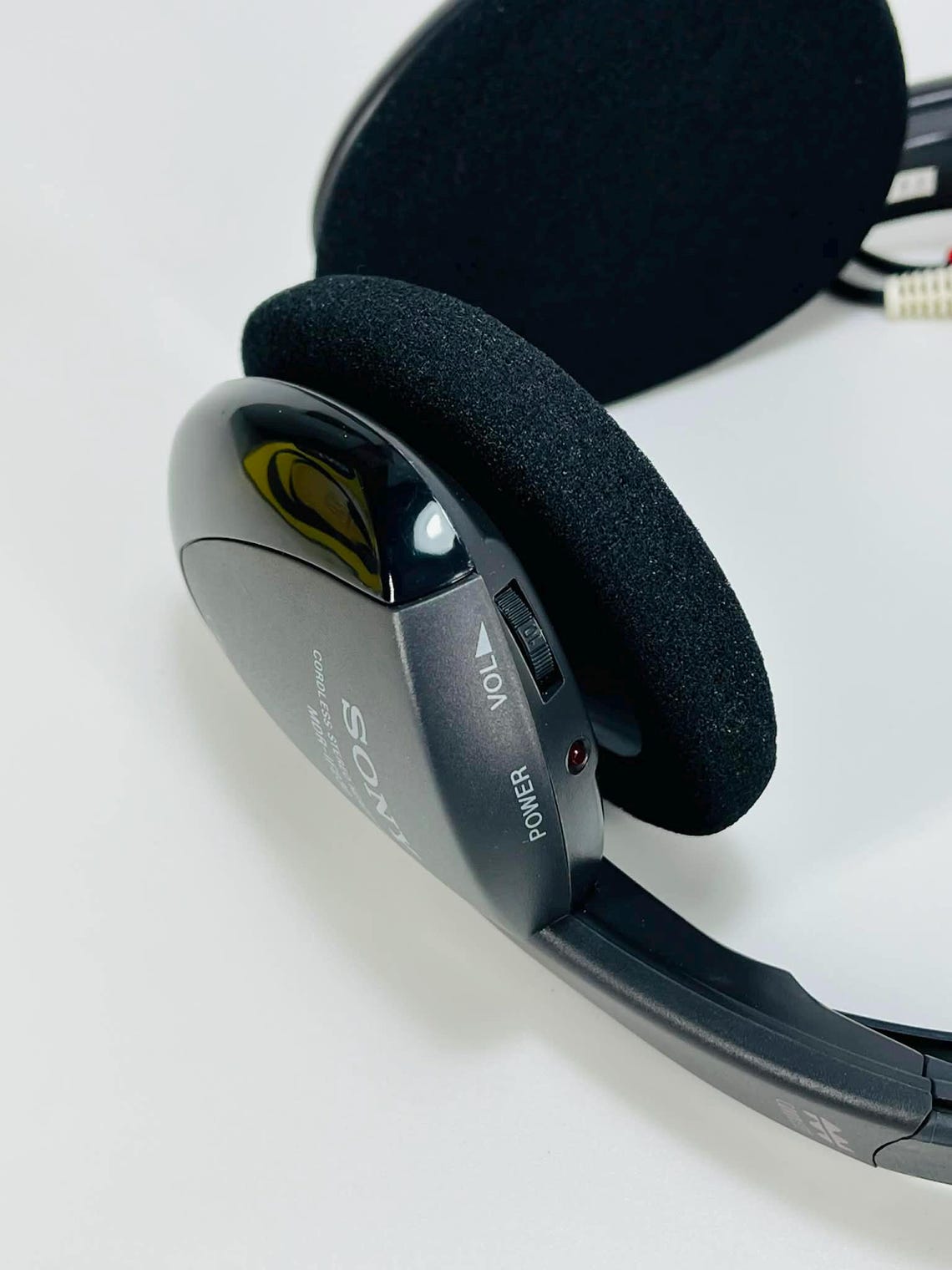 FREE usa shipping full set wireless Sony 90s Headphones cordless Stereo Headphone System Vintage MDR-IF130k earphones, foto 4 di 5