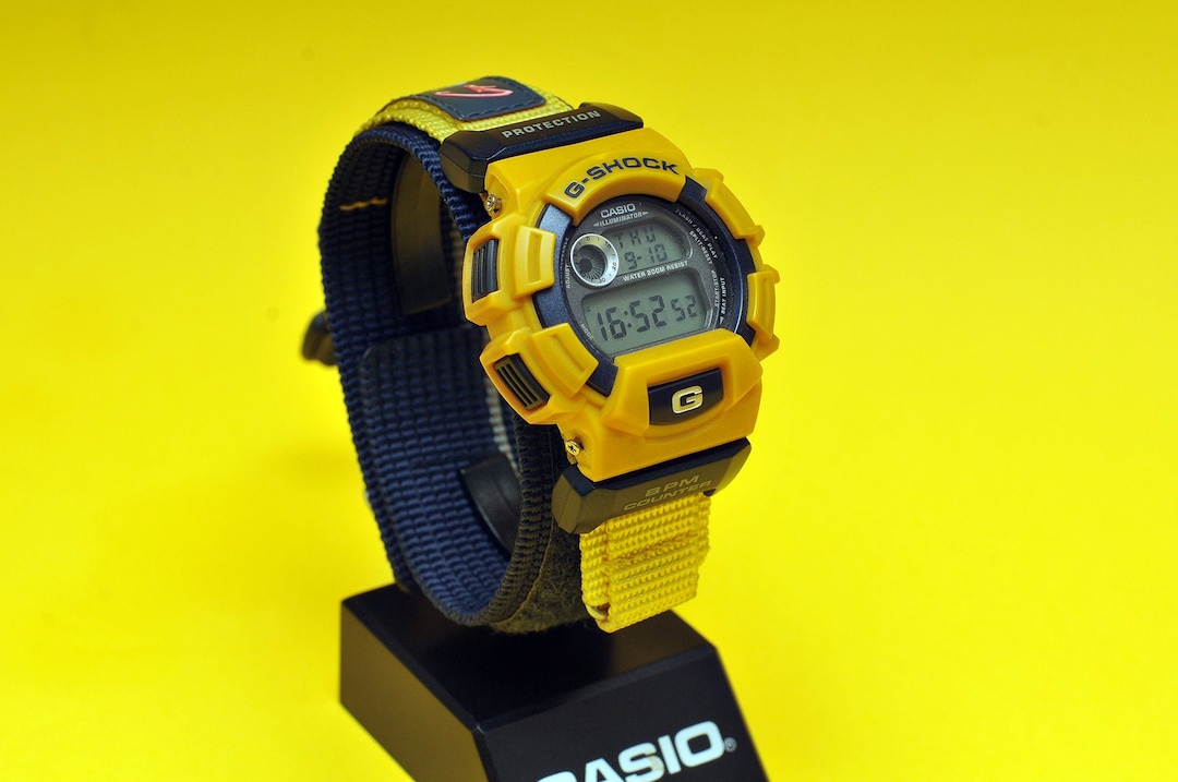 Ultra Rare Mint CASIO DW 9550 1918 Early G Shock Yellow Diving Watch Bpm Counter W box 1990s Etsy Australia