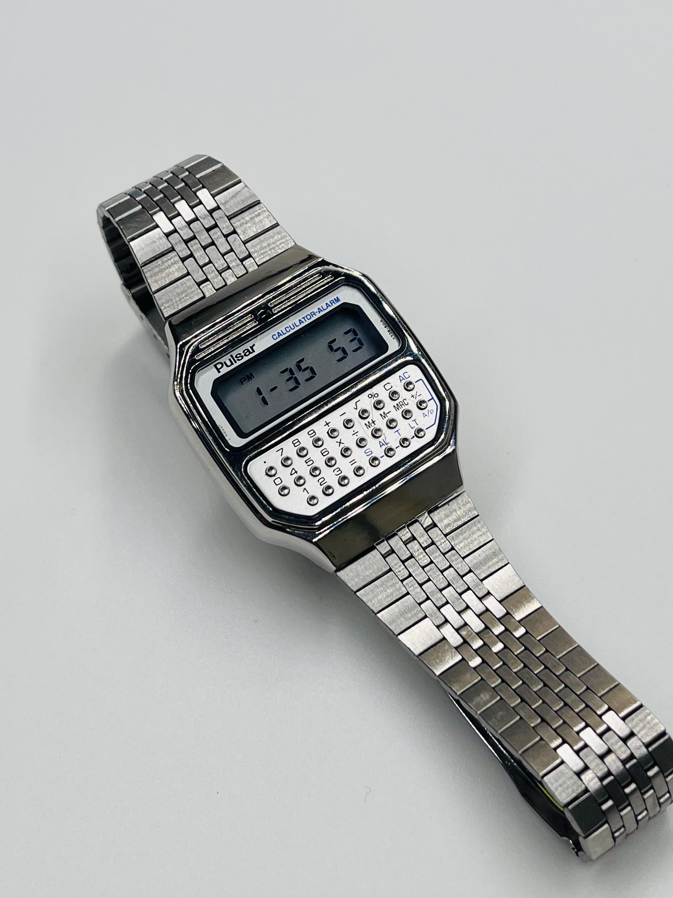 デザイン Mint Super Rare Pulsar Calculator Watch Y739 5019 Near Mint Works