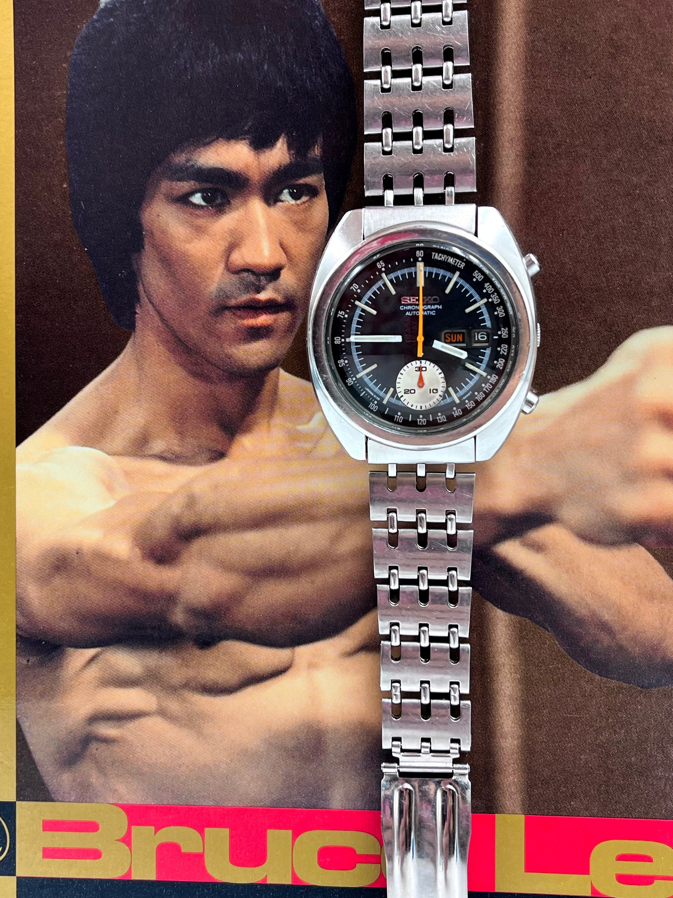 Super Rare Seiko Bruce Lee Vintage Automatic Chronograph Super Rare Seiko Bruce Lee Vintage Automatic Chronograph