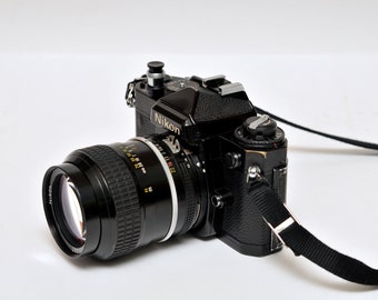 Nikon FE Nikkor With 105mm 1:2.5 Lens Vintage SLR Camera
