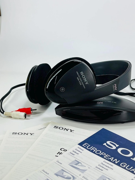FREE usa shipping full set wireless Sony 90s Headphones cordless Stereo Headphone System Vintage MDR-IF130k earphones