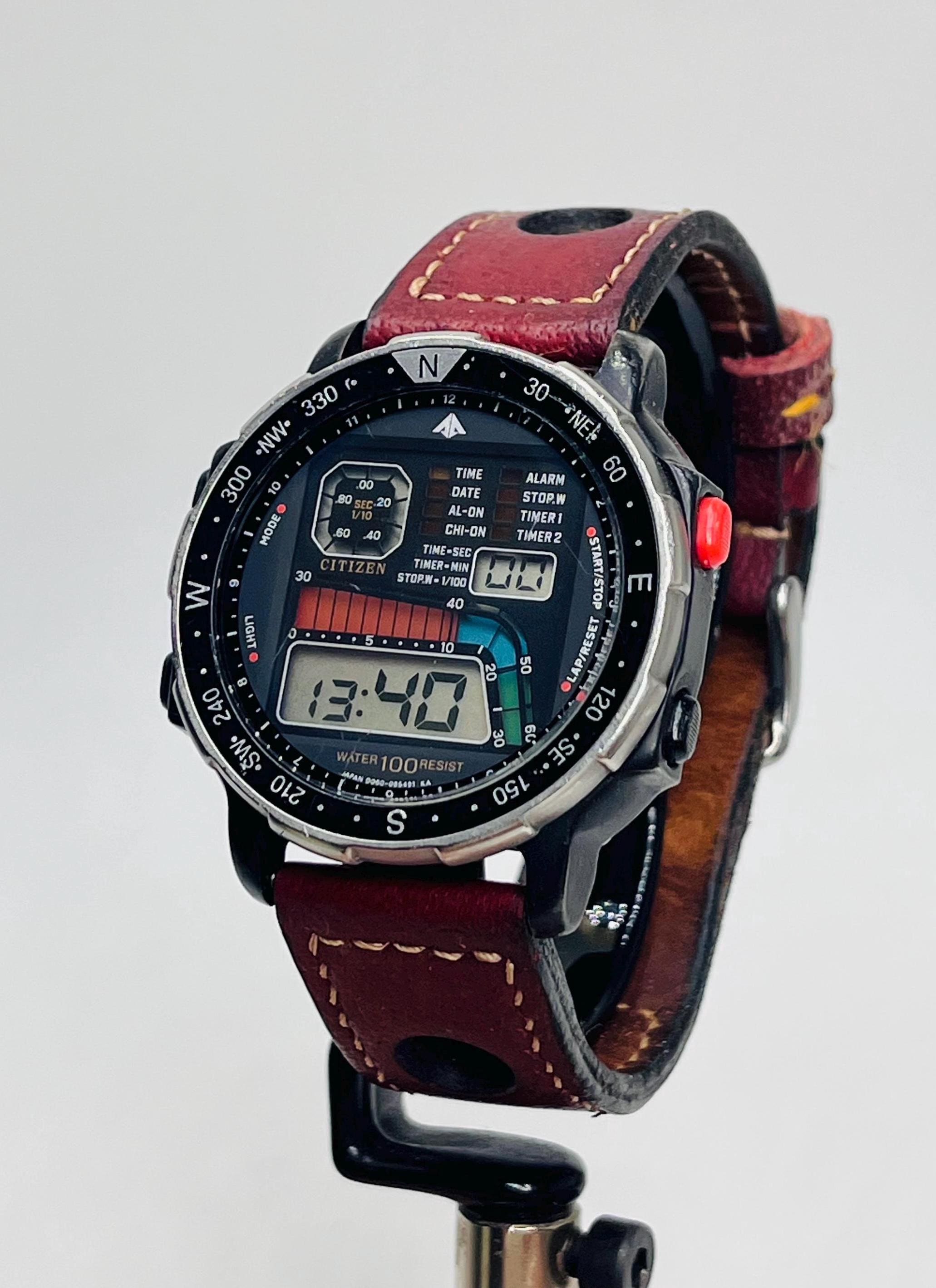 Rare Citizen D060 Promaster 80s Windsurfing LCD Digital Watch RARE