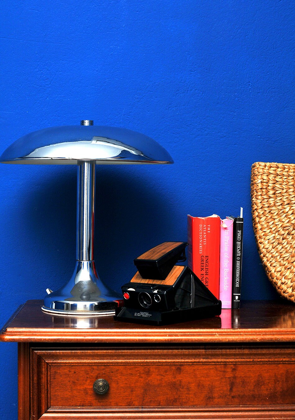 Vintage Mushroom Lamp 1960s Chrome Midcentury Space Age Desk Lamp