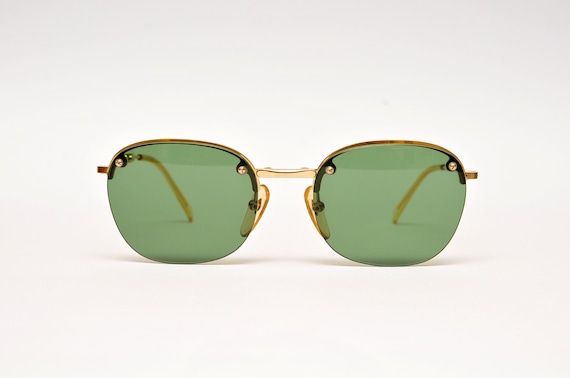 Rare Vintage Unisex Sunglasses with Green Glass Lenses. NOS Japan Sunglasses Vintage NOS Visual Scene Japan 1980 main image 4