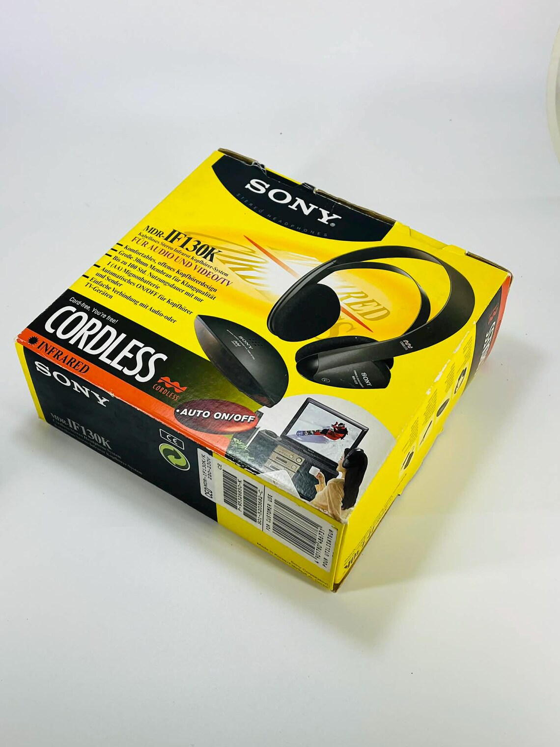 FREE usa shipping full set wireless Sony 90s Headphones cordless Stereo Headphone System Vintage MDR-IF130k earphones, foto 2 di 5