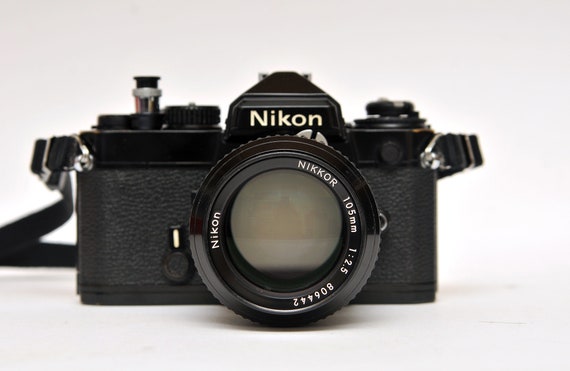 Nikon FE Nikkor With 105mm 1:2.5 Lens Vintage SLR Camera