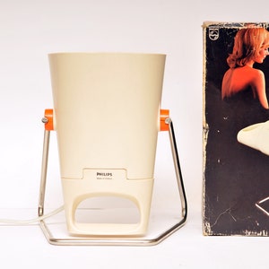 with box Philips vintage INFRAPHIL light designed by Charlotte Perriand 70s philips heat lamp space age lamp image 4
