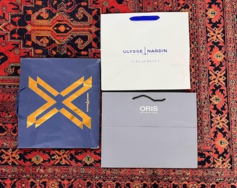 Ulysse Nardin und Oris original Papiertüte Marke Taschenuhr Papiertüte