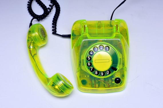 RARE Transparent 1970s Telephone Near Mint Rotary Dutch Delft