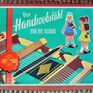 Vintage children's loom 1960s in amazing condition made in Germany der handnebstuhl fur die schule image 2