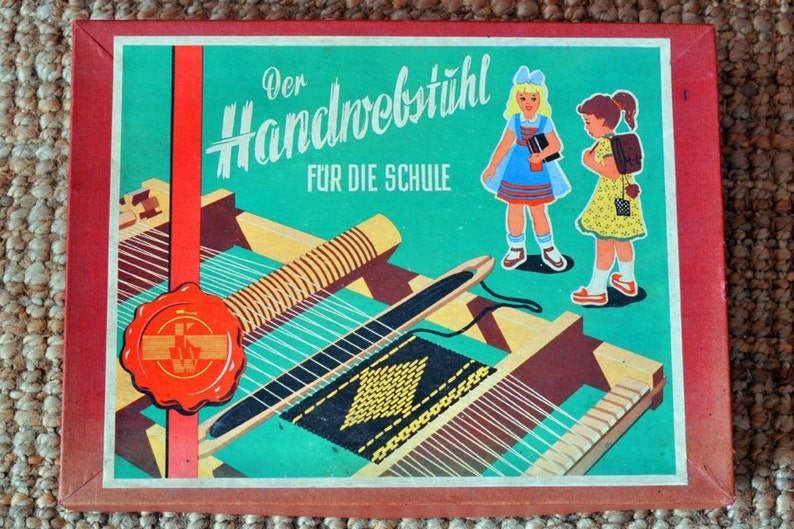 Vintage children's loom 1960s in amazing condition made in Germany der handnebstuhl fur die schule image 2