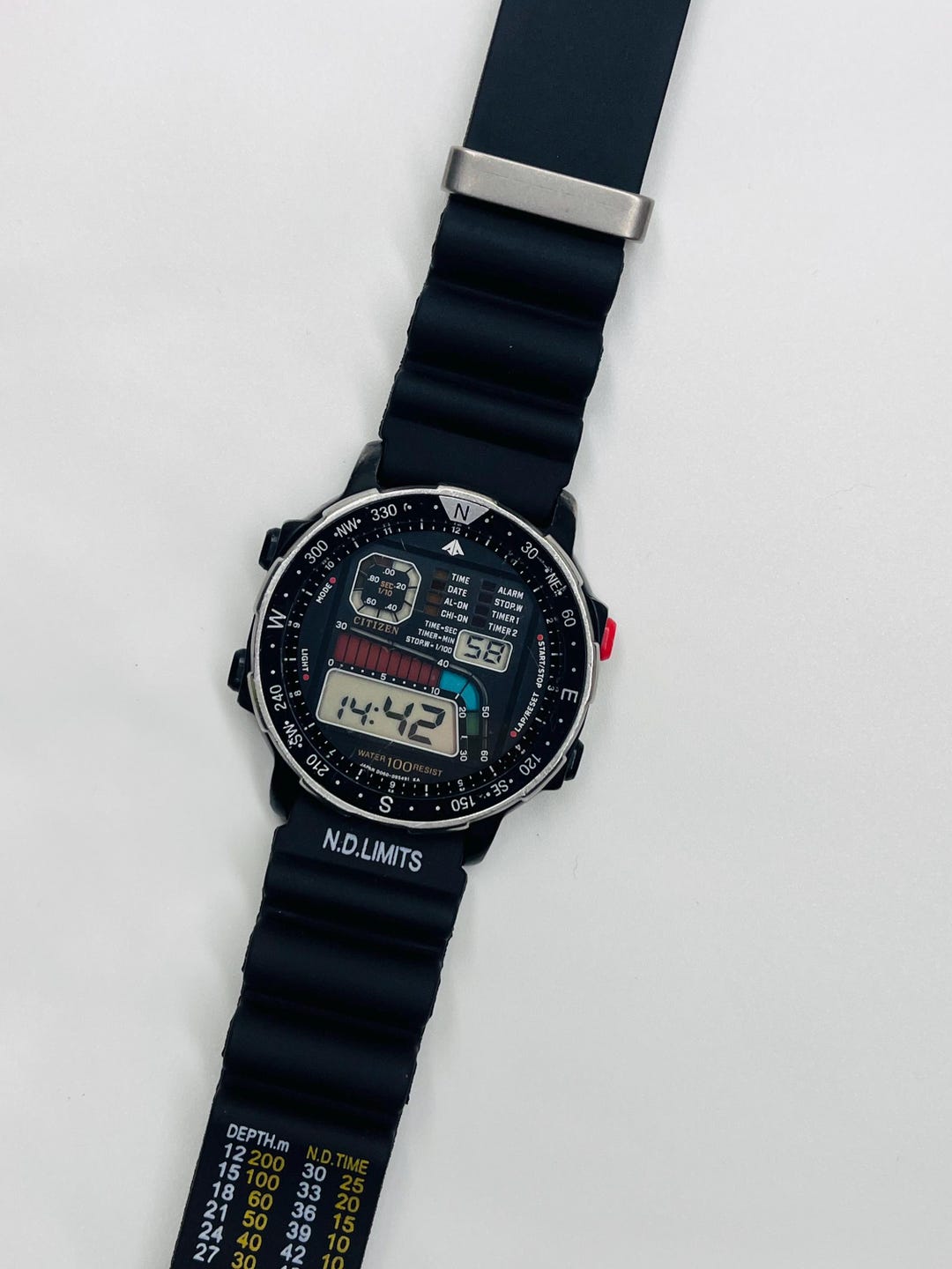 FREE Usa Shipping Rare Citizen D060 Promaster 80s Windsurfing LCD