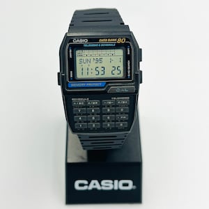 Nerdhorloge CASIO DBC 80 eind jaren 90 module 1486 casio databank telememo horloge afbeelding 2