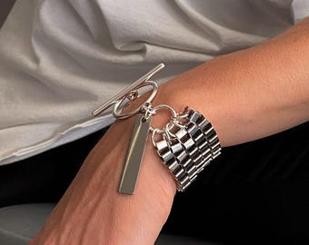 Very Rare Heavy (78 Grams) Hans Hansen Sterling Silver 925s