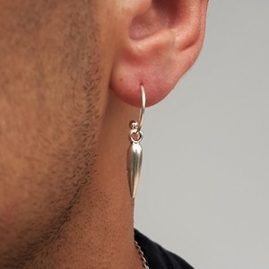 Herren Silber Zierliche Spike Ohrringe• Kleine Herren Ohrhänger Set• Punk Stil Ohrringe Set• von AnAngelsHug• Geschenk für Ihn