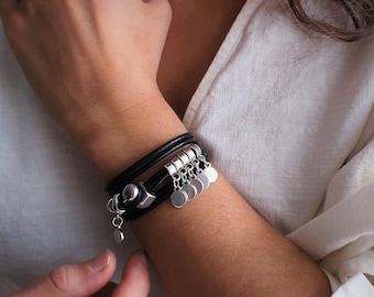 Womens Wrap Leather Cuff• Leather Bracelet• Womens Wrap Leather Bracelet• Leather Cord Bracele• Uno de 50 Style Bracelet AnAngelshug• Gift