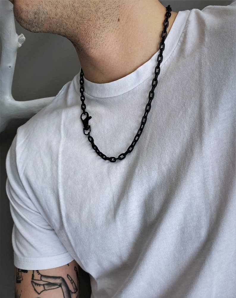 Black dog chain necklace Clearance