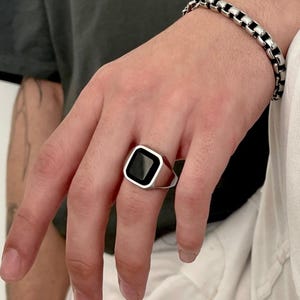 メンズ ミニマル オープン シルバー カフ ブレスレット：ユニセックス