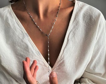 Colar com corrente multiestilo com pequenas estrelas, colar de camada dupla, corrente tipo laço delicada e ajustável, colar longo minimalista com várias estrelas, presente para meninas.