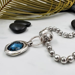 NEW Oversized Swarovski Ball Chain Necklace, Chunky Chain Bold Crystal ...