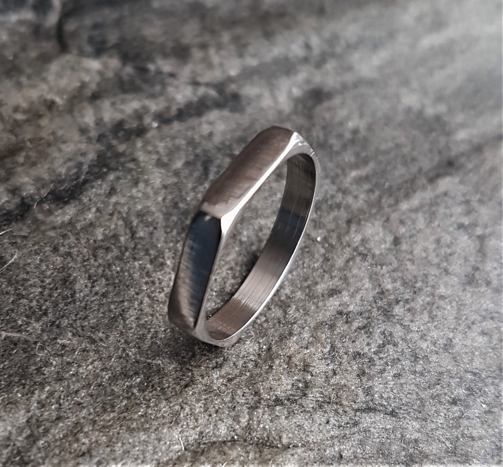 Silver hex nut ring hexagon nut ring womens industrial Etsy