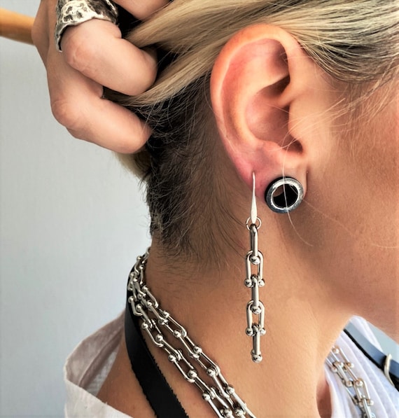 Oro Piedra Chain Earrings – Loren Celedonia