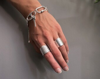【WOOYOUNGMI】 GREY CURB BOLD RING 0271731220436f41cc6d3fe43f57ac