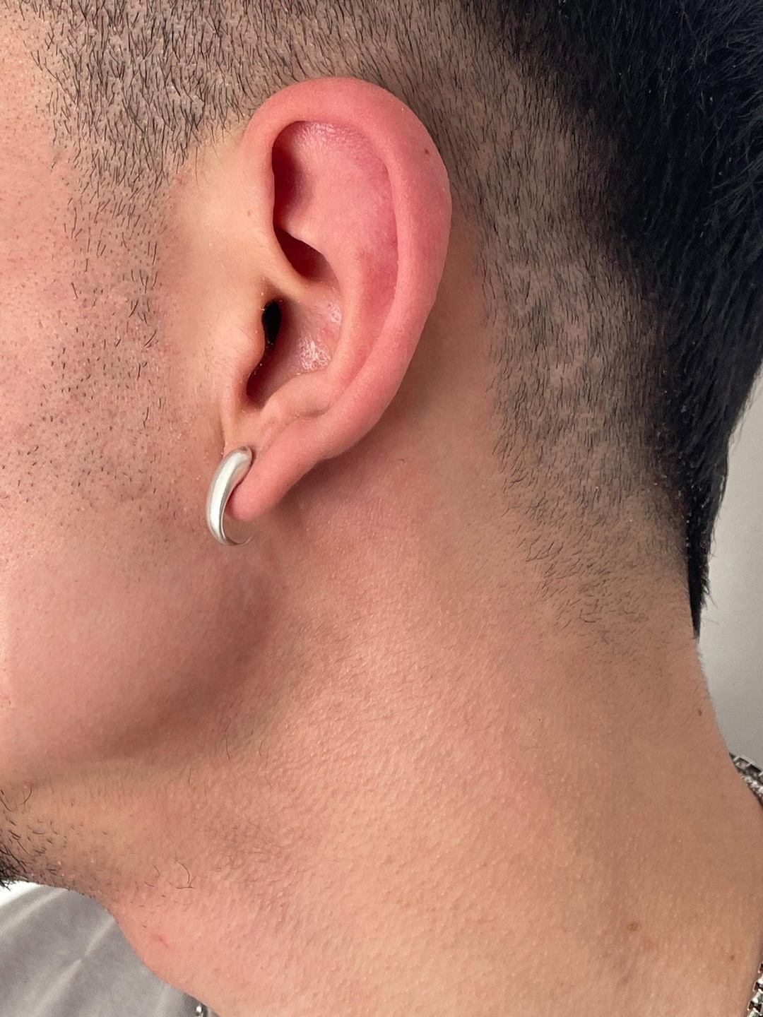 メンズ エッジの効いたパンクロックスタイルのホーンスタッドピアス：スターリングシルバーメッキ - Etsy 日本