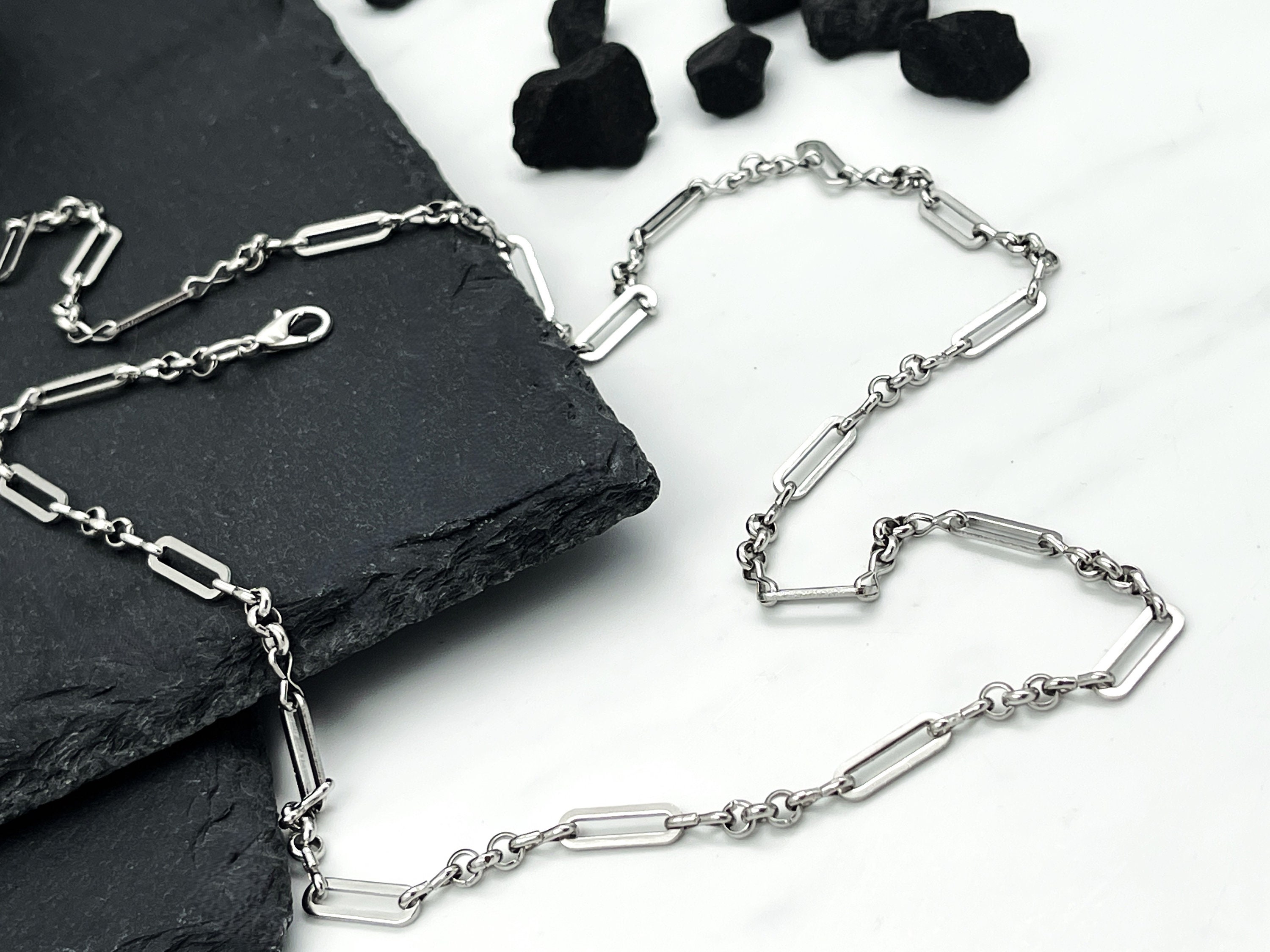 Statement Stainless Steel Chain Compass North Star Necklace
