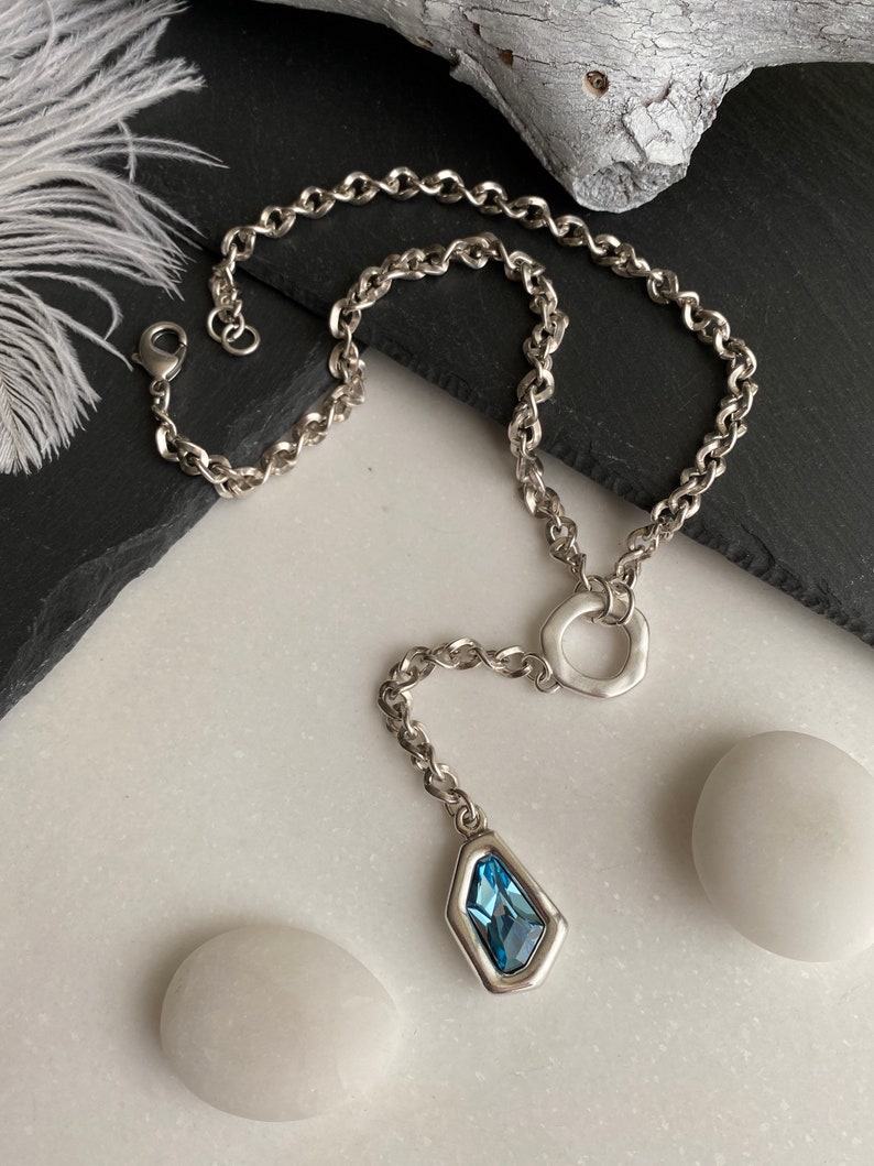 Luxurious Bolo Chain Swarovski Necklace Statement Lariat - Etsy