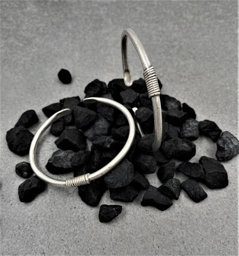 Antique Silver Spring Bracelet Cuff• Mens Adjustable Solid Everyday Cuff• Unisex Distressed Bracelet• by AnAngelsHug• Gift For Him.