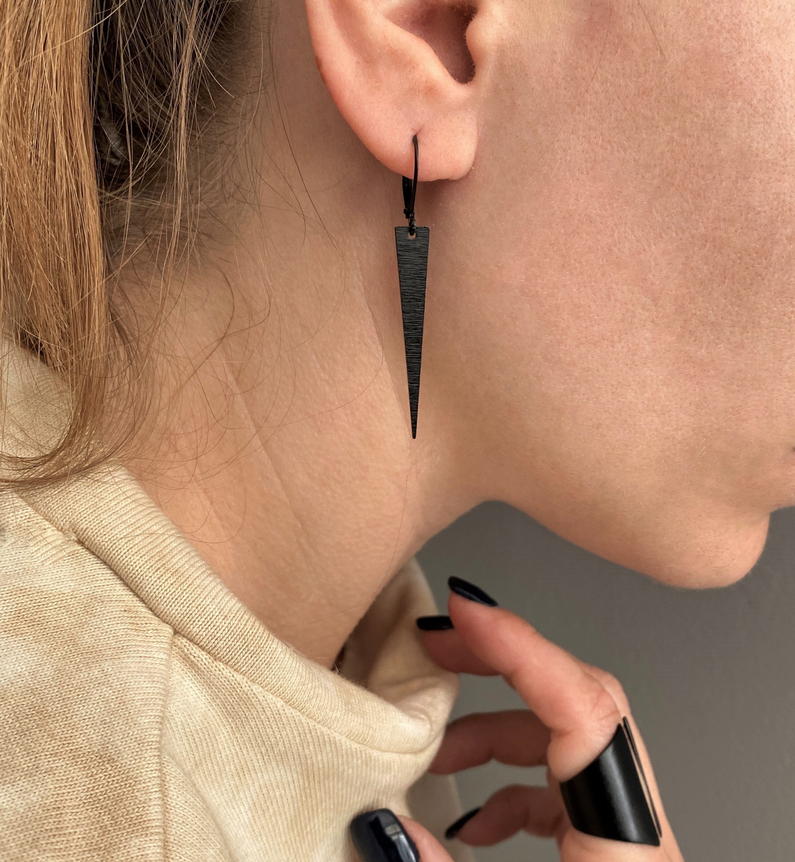 Long hotsell spike earrings