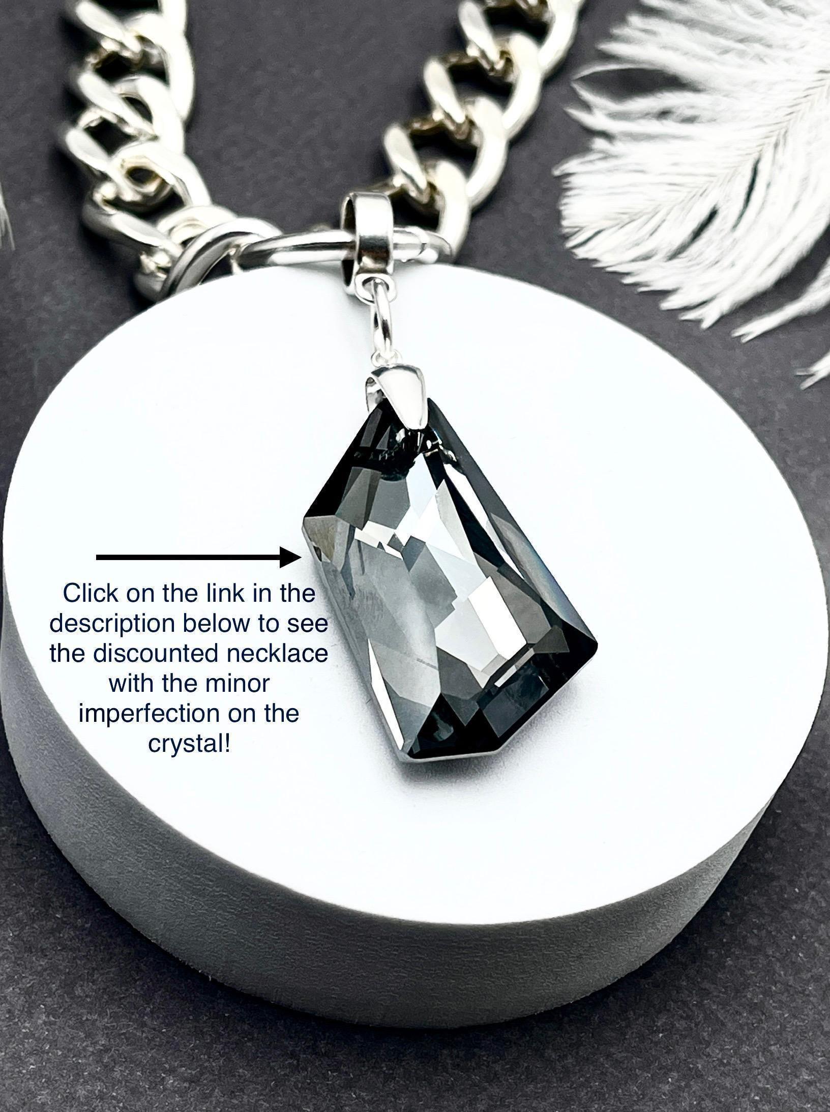 スワロフスキー　チェーンネックレスBound Large Necklace 特大スワロフスキー太チェーンネックレス、特大ステートメント